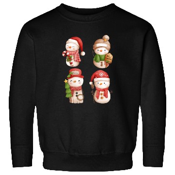 Discover Snowmen in christmas mode happy holidays Sweatshirts