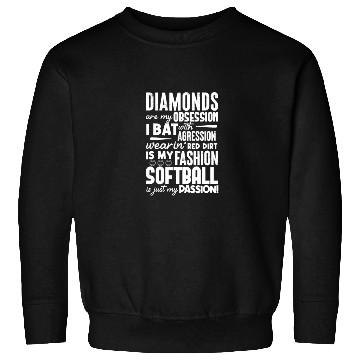 Discover Diamonds Are My Obsession I Bat With Agression Sweatshirts