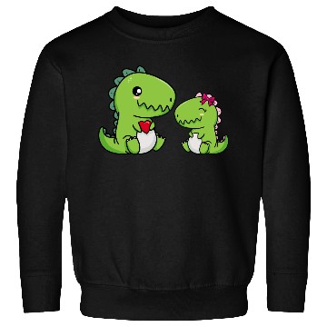 Discover Big sister brother dino siblings boy girl heart Sweatshirts