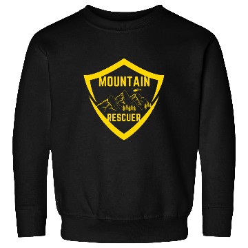 Discover Mountain Rescuer Gold Shield Mountain Lifeguards Sweatshirts