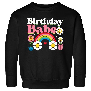 Discover Pastel Daisy Rainbow Birthday Girl Sweatshirts