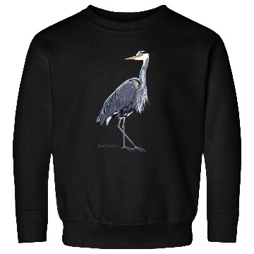 Discover Heron Art Birder Wildlife Bird Watching Sweatshirts