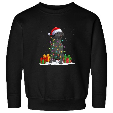 Discover Black Lab Labrador Christmas Lights Pajama Dog Sweatshirts