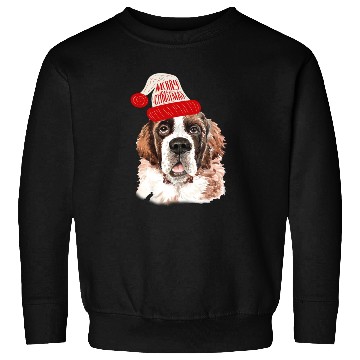Discover Black Base Saint Bernard Christmas Gift for Dog Sweatshirts