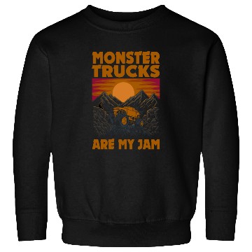 Discover Monster Trucks Are My Jam Vintage Retro Sweatshirts