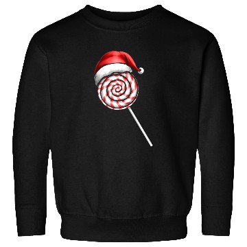 Discover Candy Cane Lollipop Santas Hat Merry Christmas Sweatshirts