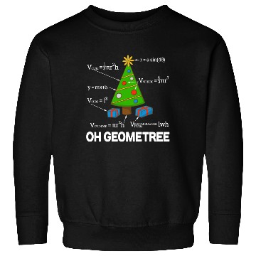 Discover Funny Math Geometry Christmas Tree Teacher Sweatshirts