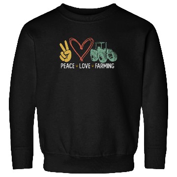 Discover Farming Farmer Girl Tractor Peace Sweatshirts