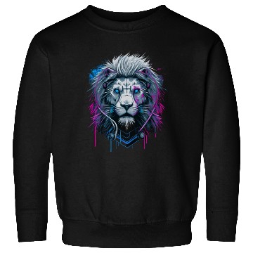 Discover Lion, White Lion, abstract Sweatshirts