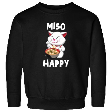 Discover Miso Happy Funny Japanese Cat Miso Sweatshirts