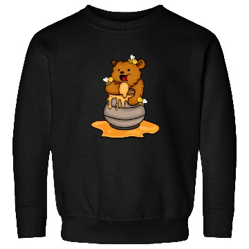 Discover Grizzly Bear Eating Honey Cute Bear Cub Brown Bear Sweatshirts