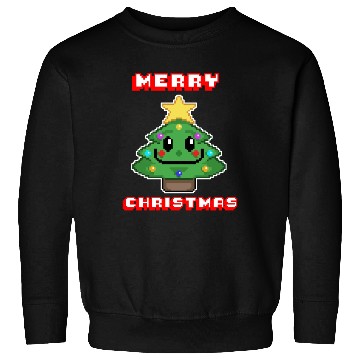 Discover Merry Christmas I Xmas I 8 Bit Pixelated Sweatshirts