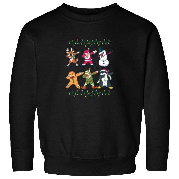 Discover Dabbing Reindeer Santa Snowman Sweatshirts