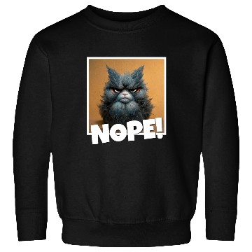 Discover 3d cat grumpy Coffee I hate people good morning Sweatshirts