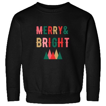 Discover Merry and Bright retro Christmas Sweatshirts Sweatshirts