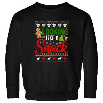 Discover Looking Like A Snack Funny Christmas Cookie Ugly Sweatshirts