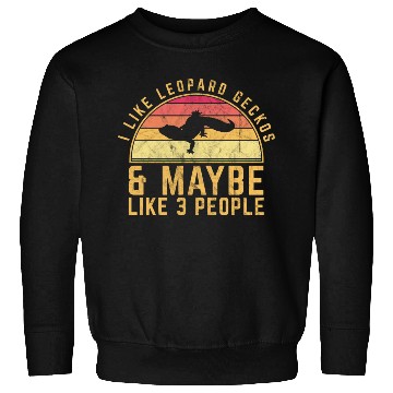 Discover I Like Leopard Geckos Vintage Sunset Cute Women's Sweatshirts