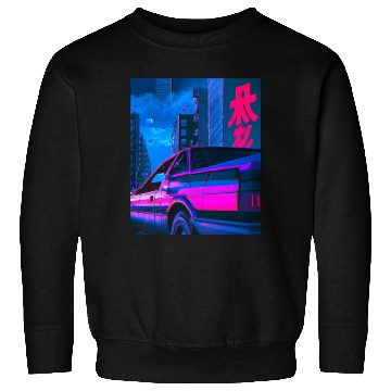 Discover Vaporwave Car Synthwave City Sweatshirts