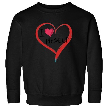 Discover i love me heart text icon shape Sweatshirts