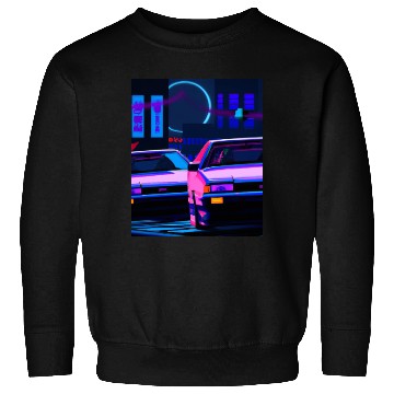 Discover Vaporwave Car Synthwave City Sweatshirts