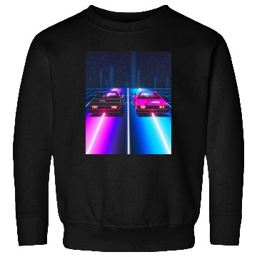 Discover Vaporwave Car Synthwave City Sweatshirts