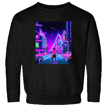 Discover Vaporwave Car Synthwave Girl Sweatshirts