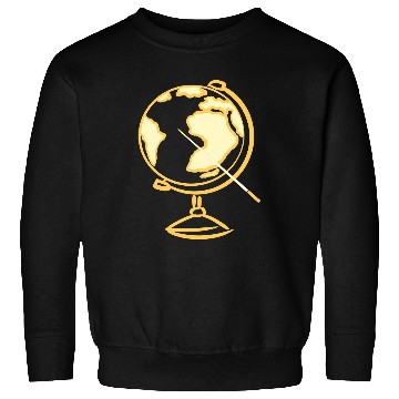 Discover Globe Icon. Geography Teacher. Education symbol Sweatshirts