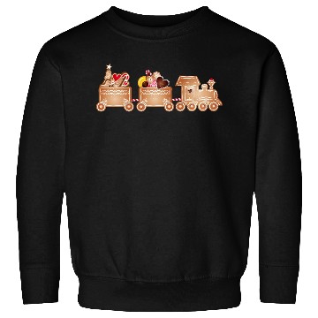 Discover magical gingerbread train for Christmas Sweatshirts