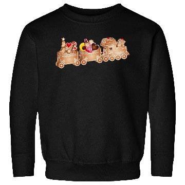 Discover magical 3D gingerbread train for Christmas Sweatshirts