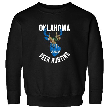 Discover Oklahoma Deer Hunting Buck Stag Hunter Sweatshirts