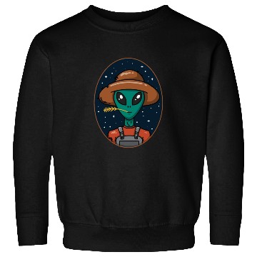 Discover Alien Farmer UFO Funny Farming Sweatshirts