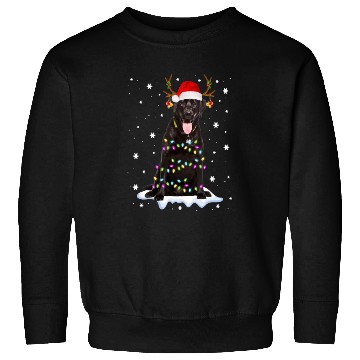Discover Black Lab Labrador Christmas Tree Light Pajama Dog Sweatshirts