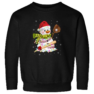 Discover Christmas Baseball Bat Snowman Santa Snowflake Sweatshirts