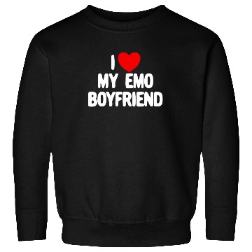 Discover I Love My Emo Boyfriend Red Heart Emo Boyfriendmat Sweatshirts