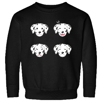 Discover Funny Dalmatian Dog Cartoon Faces Sweatshirts