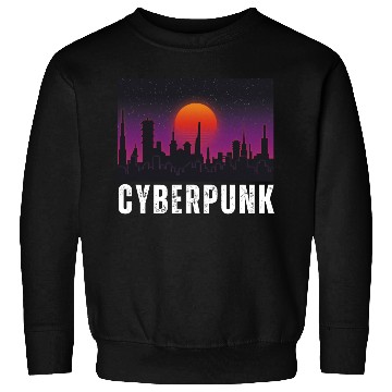Discover Cyberpunk City Skyline, Science Fiction / Sci-Fi. Sweatshirts