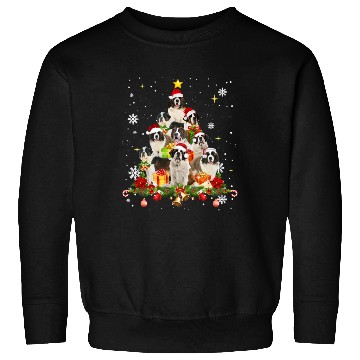 Discover Saint Bernard Christmas Tree Funny Christmas Sweatshirts