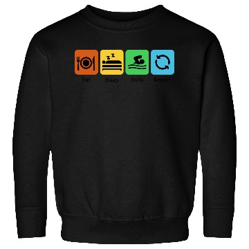 Discover Eat, Sleep, Swim, Repeat | Swimming Lover Sweatshirts