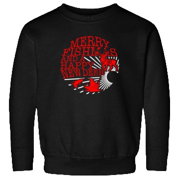 Discover Christmas Sweatshirts, Merry Fishmas And Happy New Deer