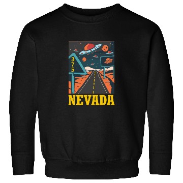Discover Nevada Highway UFO Science Alien Abduction United Sweatshirts