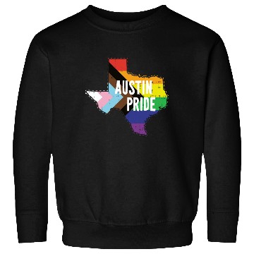 Discover Austin Pride Gay Lesbian Queer Texas Rainbow Flag Sweatshirts