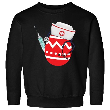 Discover Funny Easter Egg Nurse Stethoscope Syringe RN Sweatshirts