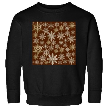 Discover Beige Snowflakes Christmas Pattern Sweatshirts