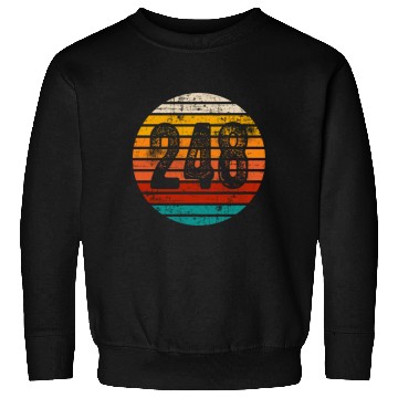 Discover Distressed Vintage Sunset 248 Area Code Sweatshirts
