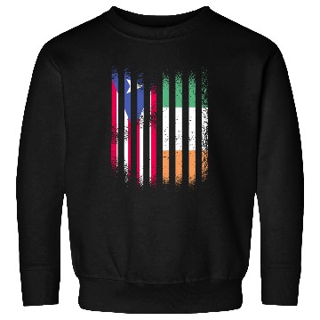 Discover Puerto Rico Flag Ireland Grown Flags Stripes Sweatshirts