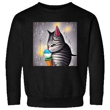 Discover cut cat love ice cream Sweatshirts