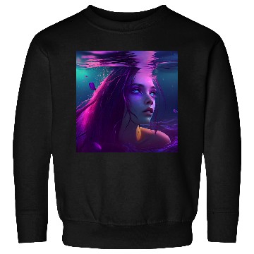 Discover purple mermaid underwater Sweatshirts