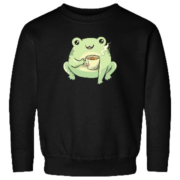 Discover Funny Kawaii Frog Tea Cute Frog Sweatshirts