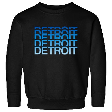 Discover Stacked Detroit Michigan Text Sweatshirts