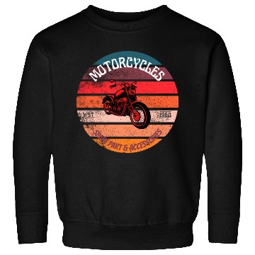 Discover Black & Red Vintage Motorcycle Sweatshirts